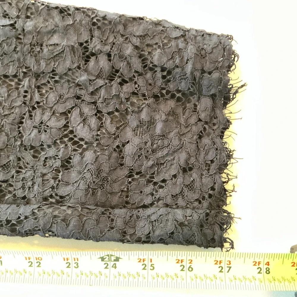 Talbots Lace Scalloped Hem Ankle Pants Womens 16 Black High Rise Straight 38x27 - Picture 7 of 11